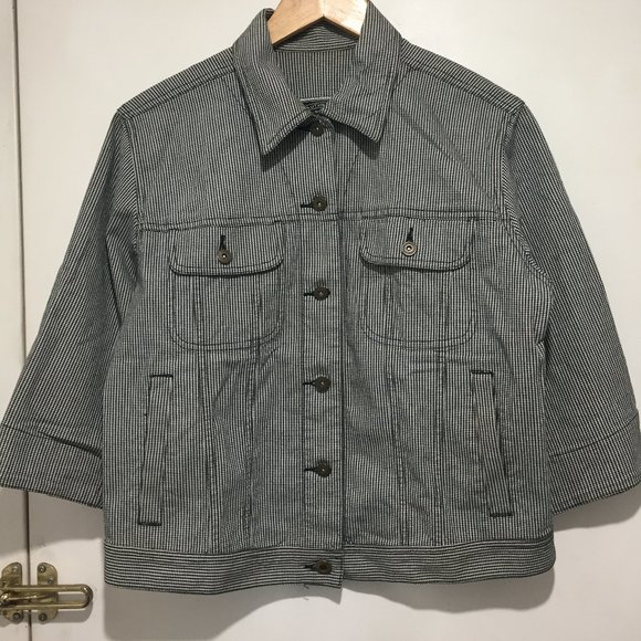 VINTAGE LIZ CLAIBORNE PLAID JACKET SIZE M - Picture 4 of 6